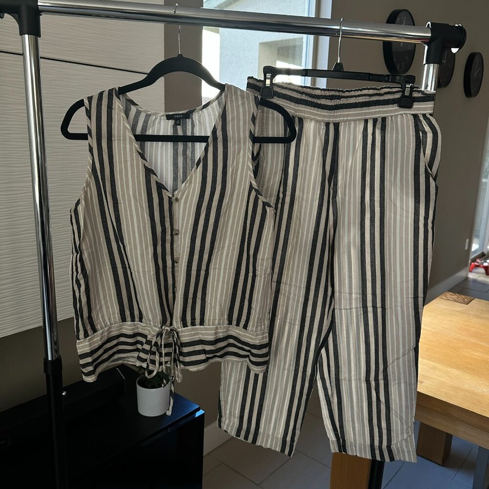 Drew - Striped linen set